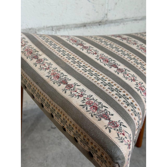 Vintage Danish Mid Century Modern Teak Corner Ottoman Stool For Sale - Image 9 of 9
