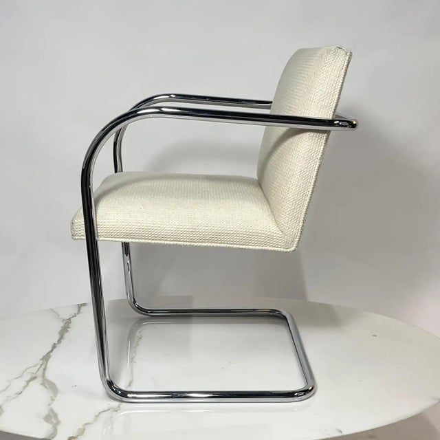 Mies Van Der Rohe for Knoll Brno Chair in Cato Upholstery For Sale - Image 9 of 11