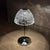 Crystal-Patterned Glass & Metal Table Lamp For Sale - Image 4 of 7
