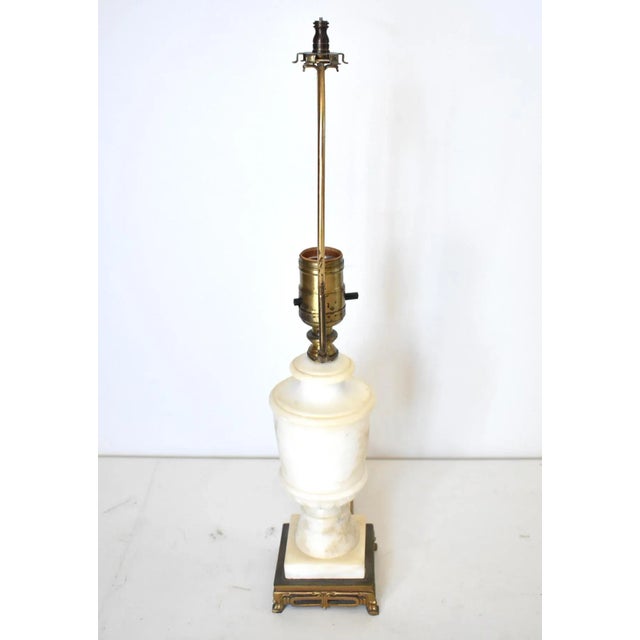 Antique 19th-Century White Marble Table Lamp For Sale - Image 4 of 12