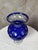 Vintage Crystal Blue Vase, 1950s For Sale - Image 4 of 12