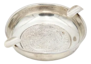 Silver Ashtray with Coat of Arms of Portugal