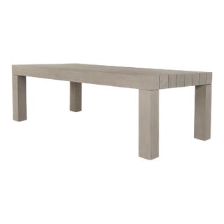 Four Hands Sonora 87" Outdoor Dining Table, Grey For Sale