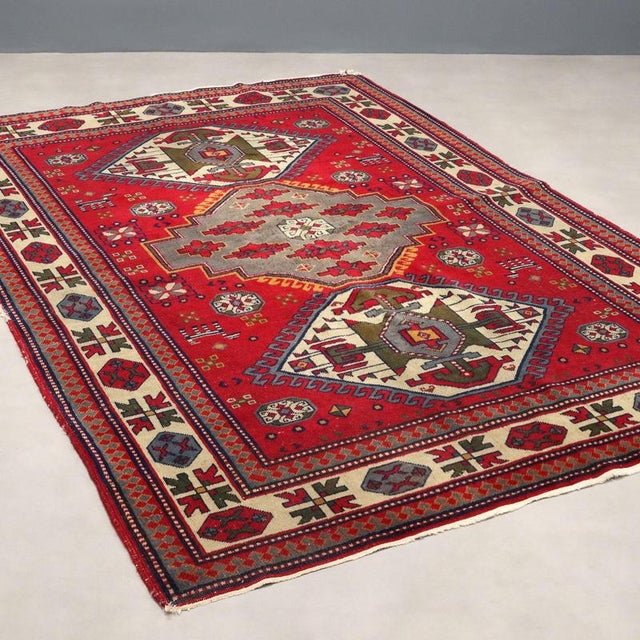Kazak Rug in Wool and Cotton For Sale - Image 10 of 10