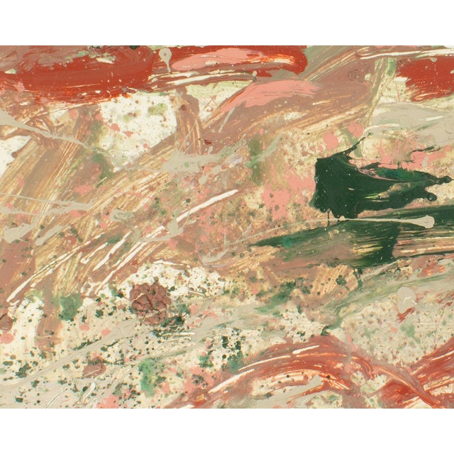 Pink 1990 “Wind” Abstract Acrylic Landscape Diptych Signed by Harry Hilson For Sale - Image 8 of 10