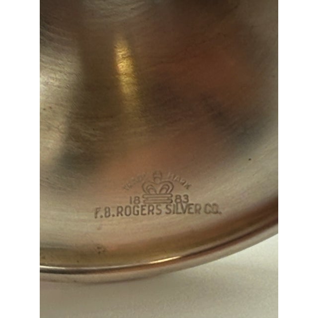 Hollywood Regency Midcentury f.b. Rogers Silverplate Holloware Wine or Water Goblets, Set of 8 For Sale - Image 3 of 6