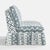 Not Yet Made - Made To Order Capra Ruffle Settee in Linny Ikat Slate For Sale - Image 5 of 7