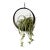 1970s Hanging Swag Silk Fern in Black Basket For Sale