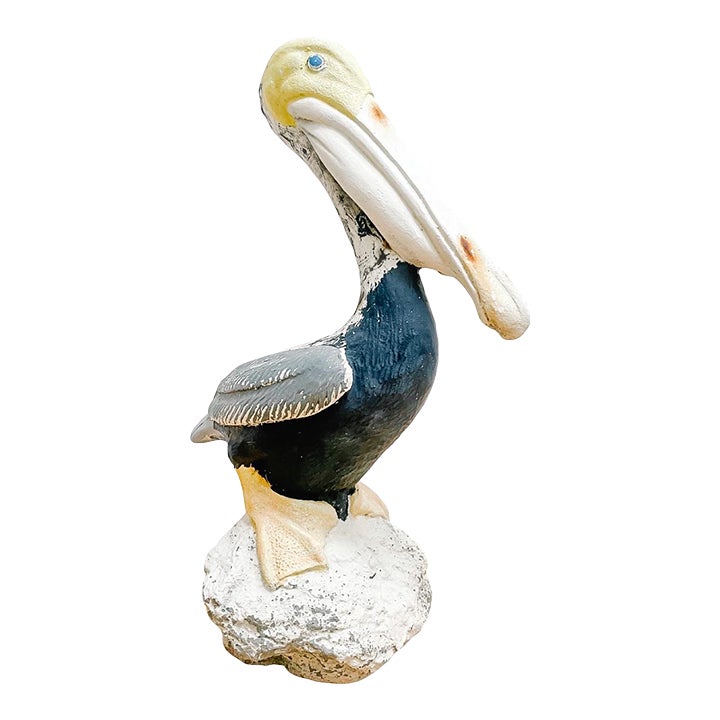 1970s Painted Concrete Pelican Garden Ornament Chairish