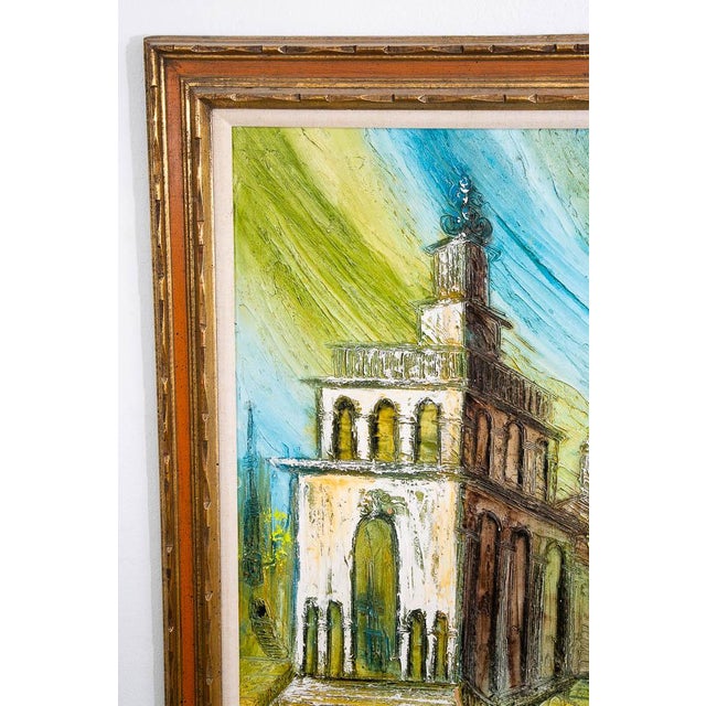 Mid Century Modern Art Original Textured Painting Van Hoople Large Hillside MCM For Sale - Image 10 of 12