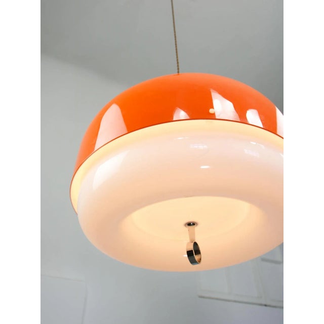Rare Large Medusa Pendant Lamp in Orange from Guzzini, 1970s For Sale - Image 11 of 18
