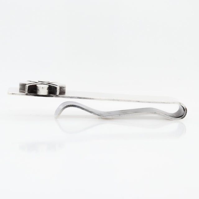 Vintage Mid-Century Modernist Paul Lobel Sterling Silver Tie Clip or Money Clip For Sale - Image 9 of 11