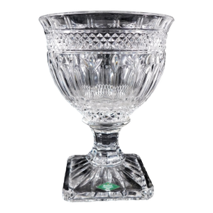 1970s Shannon Cut Crystal Footed Compote