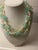 1990s Gemstone Triple Aqua, Citron ,Pearl Necklace For Sale - Image 4 of 4