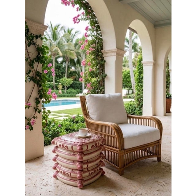 Vintage Italian Trompe l'Oeil Ceramic Garden Stool For Sale - Image 9 of 12