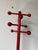 1980s 1980’s Italian Postmodern Memphis Style Red Stained Wood Floor Standing Hat & Coat Stand For Sale - Image 5 of 12
