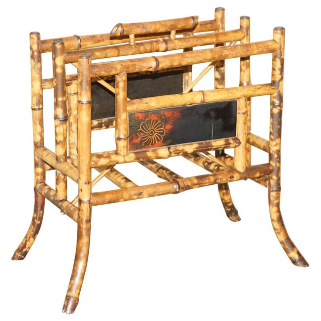 Movement Bamboo Carved Chinese Magazine Paper Rack, 1880s For Sale - Image 18 of 18