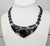 1980s Vintage Signed Napier Goldtone & Black Resin "Puzzle" Necklace For Sale - Image 5 of 9