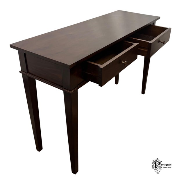 Brown Vintage Transitional Style Console Table For Sale - Image 8 of 10