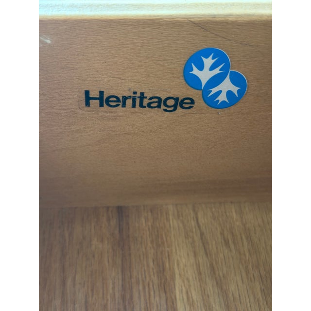1970s Drexel Heritage American Tour Serpentine-Front Six-Drawer Highboy Chest For Sale - Image 10 of 10