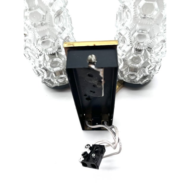 Space Age Wall Lamps in Bubble Glass and Brass by Helena Tynell, 1960s, Set of 2 For Sale - Image 12 of 16