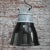 Vintage Industrial Black Enamel Pendant Lights For Sale - Image 4 of 5