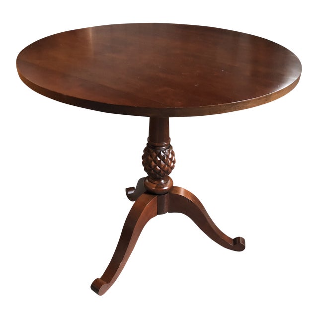 Chippendale Ethan Allen Pineapple Accent Table Chairish