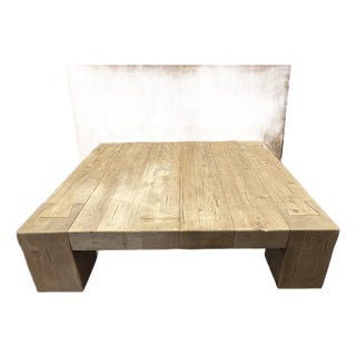 Rh Reclaimed English Beam Coffee Table | Monumental 59" Scale | One-of-a-Kind Character For Sale