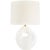 Modern AERIN by Visual Comfort Signature Adria 25" Cordless Table Lamp in Plaster White with Linen Shade For Sale - Image 3 of 3