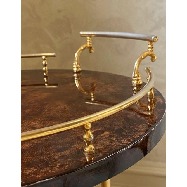 Metal Circa 1960 Aldo Tura Drinks Table For Sale - Image 7 of 8