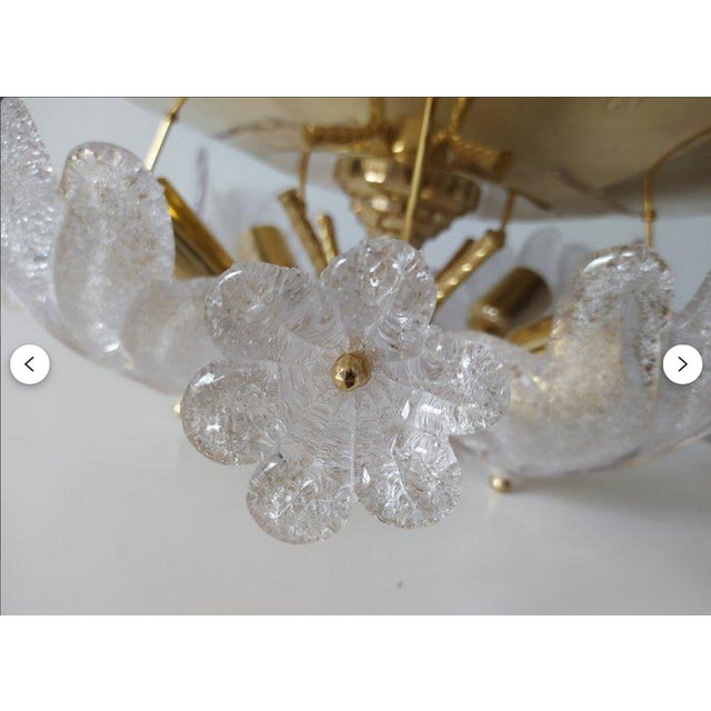Gold Vintage Murano Glass Ceiling Light by Barovier & Toso, 1980s For Sale - Image 8 of 12