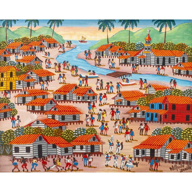 Nicaraguan School, "Rio Prinzapolka, Bluefields", Acrylic on Canvas, illegibly signed "Wilfredo Lonvila (?)" lower right,...