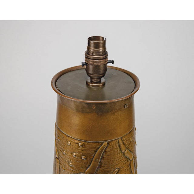 1920s Antique Bronze Table Lamp with Coral Design from WMF, Germany, 1920s For Sale - Image 5 of 7