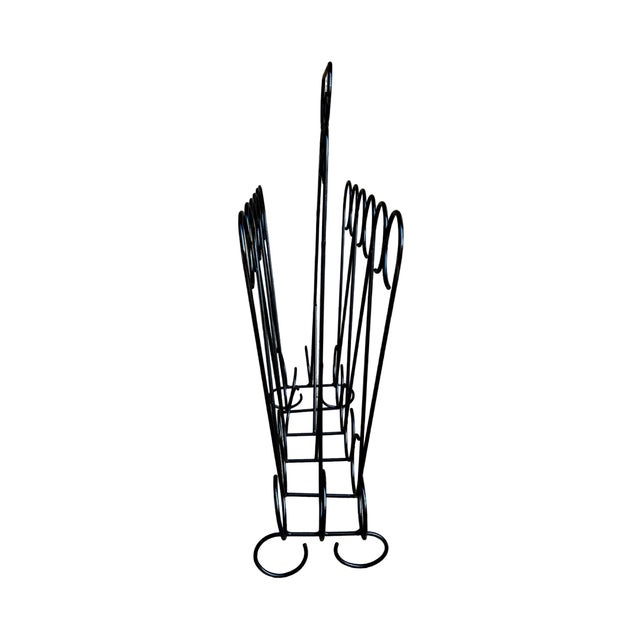 Newspaper stand made of metalwork, made in Belgium in the 1970s. Newspaper stand in very good condition, shows normal...