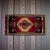 This vintage Oushak mat captivates with its bold, saturated palette and striking central medallion, offering a perfect...