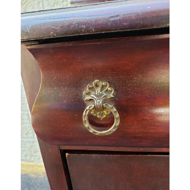 Late 19th Century Victorian Mahogany Sheet Music Cabinet. Clean antique condition. Top shelf clearance is 5" and the lower...