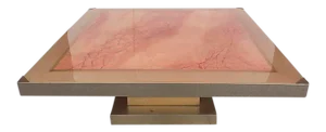 Faux Marble Square Coffee Table