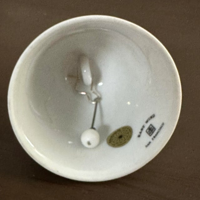 Ceramic Vintage 1900s Floral & Butterfly Porcelain Bell For Sale - Image 7 of 10