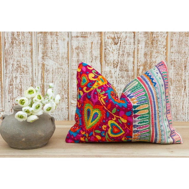 Karny Antique Tribal Grain Sack Pillow For Sale - Image 9 of 15