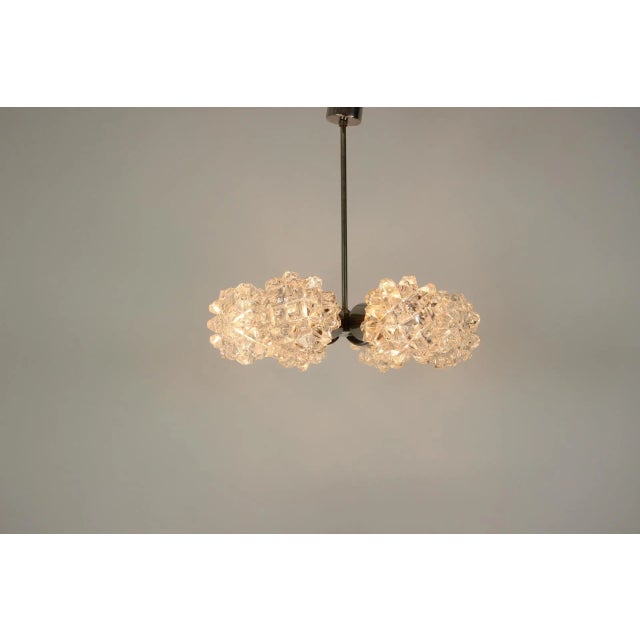 Mid-Century Chrome Steel & Glass Chandelier, 1970s For Sale - Image 6 of 11