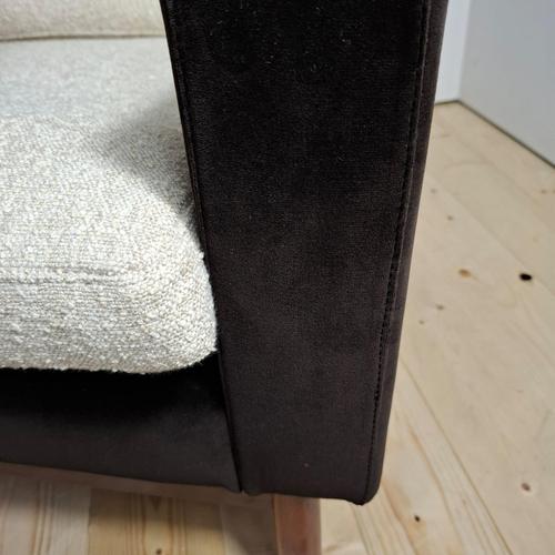 Pair of vintage armchairs upholstered in hermès velvet and linen bouclé – mid-century modern this pair of vintage...