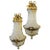 Louis XVI Style Bronze and Crystal Beaded Small Wall Sconce - a Pair For Sale