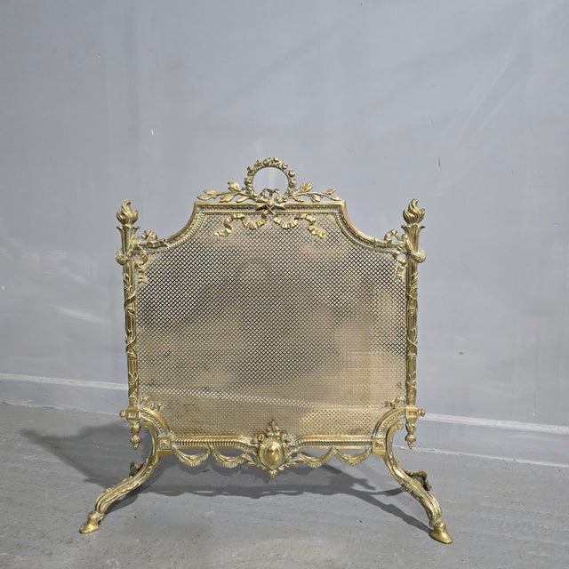 Victorian Gilt Brass Fire Guard, 1880 For Sale - Image 9 of 9