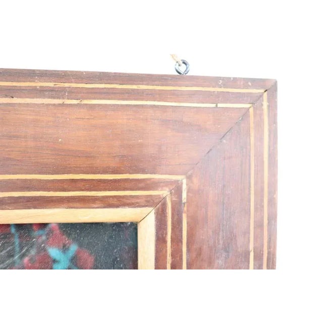 Antique Inlaid Walnut Wall Mirror, 1820s For Sale - Image 6 of 8
