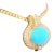 1970s 1970s Italian 18k Gold Necklace With Turquoise & Diamonds, Valenza Atelier For Sale - Image 5 of 18