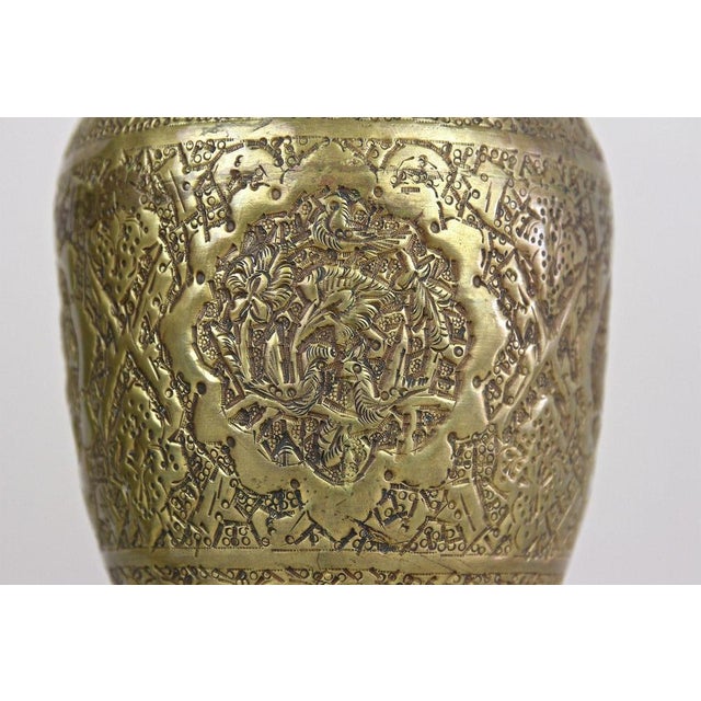 Antique Biedermeier Chased Brass Vases, 1860, Set of 2 For Sale - Image 10 of 18