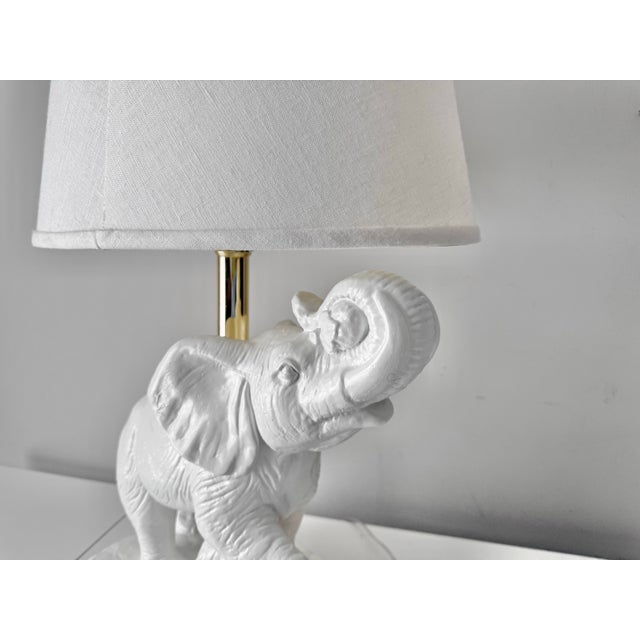 Metal 1980s Elephant Table Lamp For Sale - Image 7 of 9