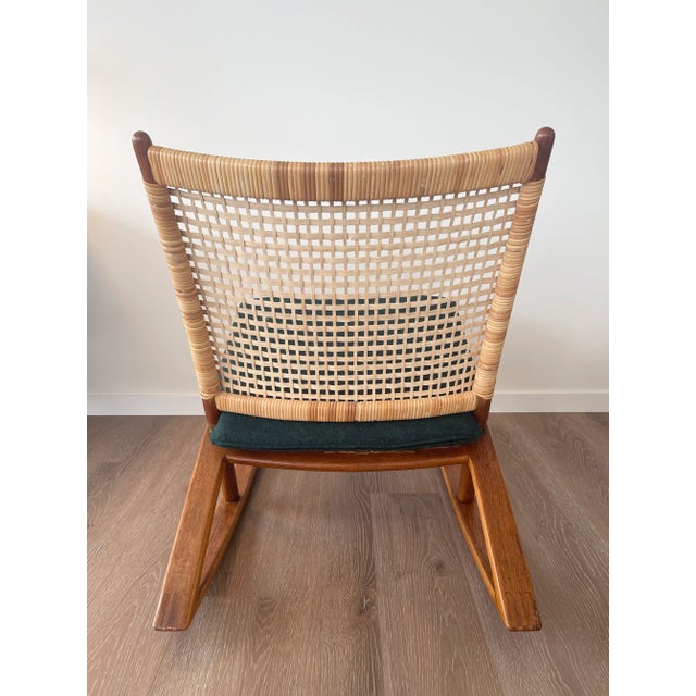 1960s Fredrik A. Kayser Model 599 Teak Rocking Chair 1960 For Sale - Image 5 of 11