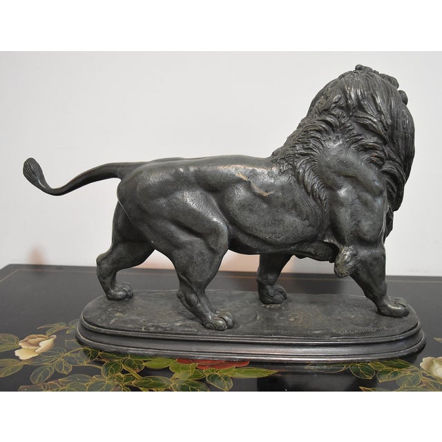 Late 19th Century French Bronze Sculpture of a Lion by Paul Édouard Delabrierre For Sale - Image 9 of 17