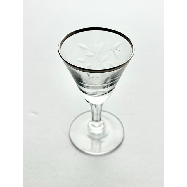 1950s 1950s Fostoria “Bridal Belle” Set of 12 Cordial Liquor Sipper Glasses For Sale - Image 5 of 7